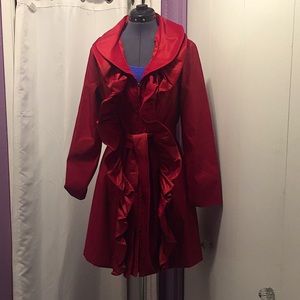 D & Y Red taffeta Coat